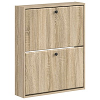 vidaXL Väggmonterad skoskåp BREDA 71 x 17 x 86 cm Konstruerat trä