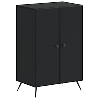 vidaXL Skoskåp BREDA 59,5 x 39,5 x 90 cm Konstruerat trä Svart