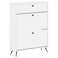 vidaXL Skoskåp BREDA 78 x 24 x 103 cm Konstruerat trä Vit