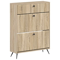 vidaXL Skoskåp BREDA 78 x 24 x 103 cm Konstruerat trä Sonoma-ek