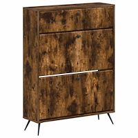 vidaXL Skoskåp BREDA 78 x 24 x 103 cm Konstruerat trä Rökt ek