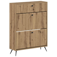 vidaXL Skoskåp BREDA 78 x 24 x 103 cm Konstruerat trä Artisan-ek