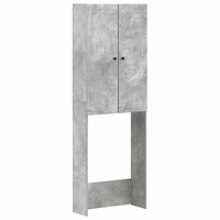 vidaXL Toalett skåp BREDA Betonggrå 66 x 25,5 x 190 cm Konstruerat trä