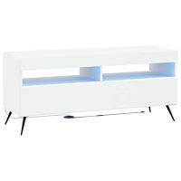 vidaXL LED TV-skåp Vit Konstruerat trä