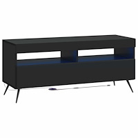 vidaXL LED TV-skåp Svart Konstruerat trä