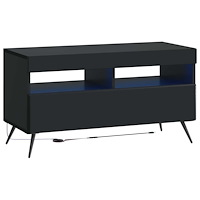 vidaXL LED TV-skåp Svart Konstruerat trä