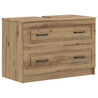 vidaXL Badrumsskåp med handfat UTRECHT Artisan-ek 82 x 41 x 56 cm