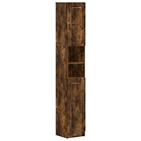 vidaXL Badrumsskåp med Öppen Hylla UTRECHT Rökt ek 30 x 31 x 187 cm