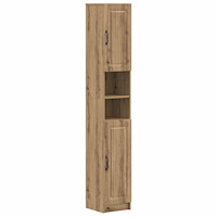 vidaXL Badrumsskåp med Öppen Hylla UTRECHT Artisan-ek 30 x 31 x 187 cm