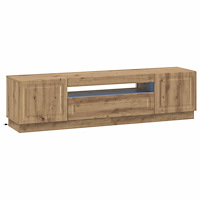 vidaXL LED TV-skåp Artisan-ek Konstruerat trä
