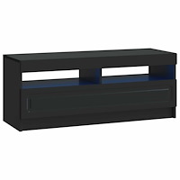 vidaXL LED TV-skåp Svart Konstruerat trä