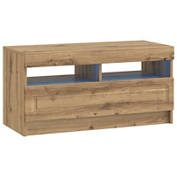 vidaXL LED TV-skåp Artisan-ek Konstruerat trä