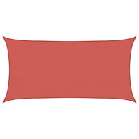 vidaXL Solsätt segel 2 x 6 m HDPE Rektangulär Terracotta