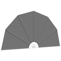 vidaXL Balkongskärm Ø 320 cm Polyester Ljusgrå