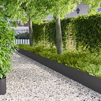 vidaXL Kant för gräsmatta 10 st 103 x 30 cm Stål Svart