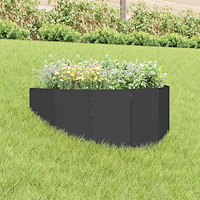 vidaXL Kant för gräsmatta 100 x 45 cm Stål Svart