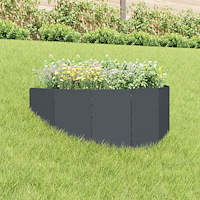 vidaXL Kant för gräsmatta 100 x 45 cm Stål Antracit