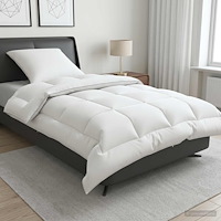 vidaXL Täcke och kudde set 2 st 140x200 cm 4 årstider 220 GSM Ull Vit