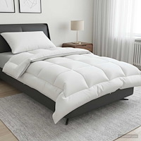 vidaXL Täcke och kudde set 2 st 155x200 cm 4 årstider 220 GSM Ull Vit