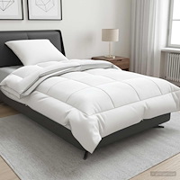 vidaXL Täcke och kudde set 2 st 152x203 cm 4 årstider 140+220 GSM Ull
