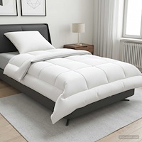vidaXL Täcke och kudde set 2 st 137x200 cm Sommar 200 GSM Ull Vit