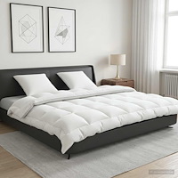 vidaXL Täcke och kudde set 3 st 200x220 cm 4 årstider 350 GSM Ull Vit