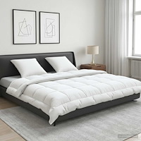 vidaXL Täcke och kudde set 3 st 200x240 cm Sommar 200 GSM Ull Vit