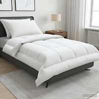 vidaXL Täcke och kudde set 3 st 135x220 cm Sommar 200 GSM Ull Vit