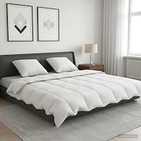 vidaXL 90% Gåsdun Täcke Set FULDA 3 st 200 x 200 cm Sommar 100 GSM Vit