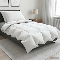 vidaXL 90% Gåsdun Täcke Set FULDA 3 st 155 x 220 cm Alla årstider Vit