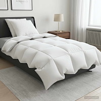vidaXL 90% Gåsdun Täcke Set FULDA 3 st 155 x 220 cm Alla årstider Vit