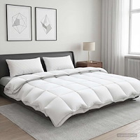 vidaXL 90% Gåsdun Täcke Set FULDA 3 st 240 x 260 cm Alla årstider Vit