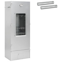 vidaXL Röko 3 st 44,5 x 29 x 110 cm Galvaniserat stål Silver