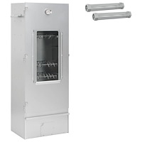 vidaXL Röko 3 st 44,5 x 29 x 110 cm Galvaniserat stål Silver