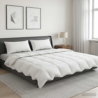 vidaXL Duntäcke FULDA 240 x 260 cm Sommar 100 GSM 90% Gåsdun Vit