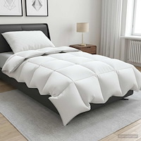 vidaXL Duntäcke FULDA 150 x 200 cm 4 årstider 210 GSM 90% Gåsdun Vit