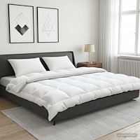 vidaXL Duntäcke TRIER 200x220 cm 4 årstider 350 GSM Vit Hypoallergen