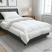 vidaXL Duntäcke TRIER 150x200cm 4 årstider 140+220GSM Vit 2-i-1 Design