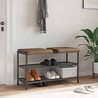 vidaXL Bänk kudde 2 st Konstläder Cappuccino Djup 35 cm