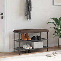 vidaXL Bänk kudde Mikrofiber Brun Djup 35 cm