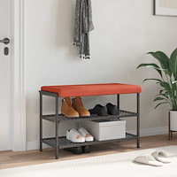 vidaXL Bänk kudde manchester Röd orange Djup 35 cm