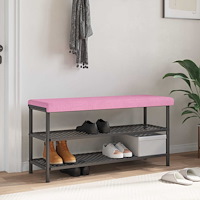 vidaXL Bänk kudde Tyg Rosa Djup 35 cm