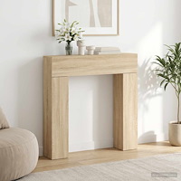 vidaXL Eldstadsram Sonoma-ek 102 x 18 x 100,5 cm Konstruerat trä