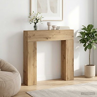 vidaXL Eldstadsram Artisan-ek 102 x 18 x 100,5 cm Konstruerat trä