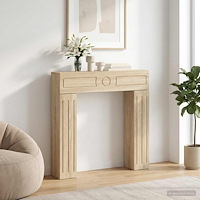 vidaXL Eldstadsram Sonoma-ek 102 x 18 x 100,5 cm Konstruerat trä