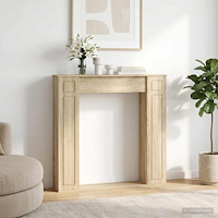 vidaXL Eldstadsram Sonoma-ek 100 x 20 x 100 cm Konstruerat trä