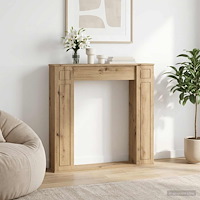 vidaXL Eldstadsram Artisan-ek 100 x 20 x 100 cm Konstruerat trä