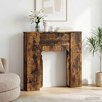 vidaXL Eldstadsram Rökt ek 93 x 20 x 89 cm Konstruerat trä