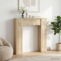 vidaXL Eldstadsram Sonoma-ek 102 x 20 x 102 cm Konstruerat trä