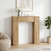 vidaXL Eldstadsram Artisan-ek 102 x 20 x 102 cm Konstruerat trä